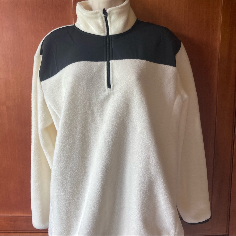 Zyia Cream Fleece 1/4 zip sweater